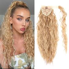 Long Ponytail Extension Wavy Curly 22' Straight Kinky Ponytail Clip