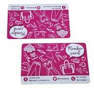 Clothing Shopping Mall Membership Card with Printed Qr Code and Blank  Signature Strip