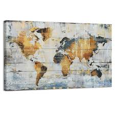 Living rooms were originally intended to act as. Kas Home Abstract Art Large Vintage World Map Gold Foil Canvas Prints Large Framed Wall Art