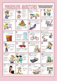 Possessive Adjectives Interactive And Downloadable Worksheet Check Your Answers Online Or Send Them To You Possessive Adjectives English Adjectives Adjectives