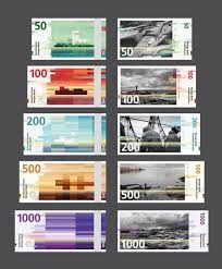 Norway S Central Bank Has Selected Pixellated Designs By Oslo Design Studio Snohetta To Feature On The Back Of Th Banknotes Design Currency Design Money Design