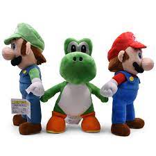 3 Estilos Anime Super Mario Bros Yoshi Luigi De Pe Peluche Boneca De Pelucia Macia Bichos De Pelucia Do Presentes De Natal Para Criancas Yoshi Super Mario Bros