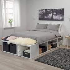 Genelde beyaz olanları tercih edilir. Platsa Cift Kisilik Karyola Beyaz 140x200 Cm Ikea Yatak Odalari Karyola Yatak Depolama Yatak Odasi Depolama