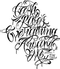 Words of wisdom, quotes, custom text, and more can be included with your tattoo in beautiful, custom lettering. Chicano Font Lettering Novocom Top