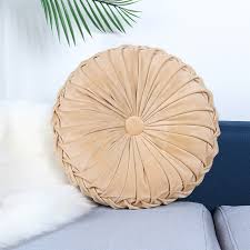 Dada 38 cm beige set di 2 cuscini rotondi per sedia da pranzo. Cuscino Rotondo In Velluto Biancotex Srl