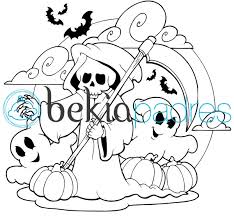Diviertete con tus hijos enseñandole a. Muerte Y Fantasmas Dibujo Para Colorear