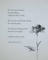 Emily Dickinson Quote If I Can Stop One Heart From Breaking I Etsy In 2020 Emily Dickinson Quotes Literary Quotes Emily Dickinson
