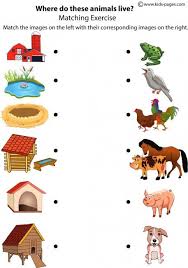 Matching Animals To Their Home Worksheet Crafts And Worksheets For Preschool Toddler And Kindergar Farm Animals Preschool Preschool Activities Farm Preschool