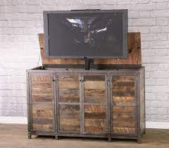 Total ratings 4, $245.12 new. Amazon Com Rustic Industrial Tv Lift Cabinet Infinity Edge Media Console Modern Industrial Credenza Hidden Compartment Reclaimed Wood Handmade
