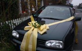 Schleife Goldene Hochzeit Wedding Car Wedding Car Decorations Wedding Deco