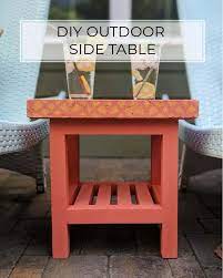 How to make a simple patio end table. Simple Diy Outdoor Side Table Plans