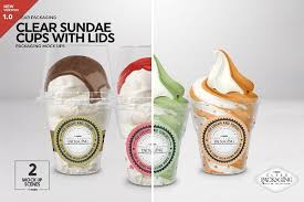 Clear Sundae Cups With Lids Mockup Ice Cream Cup Sundae Cup Sundae