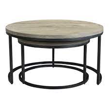 These cheap coffee table set are made from the finest materials and are extremely durable to last for a long span of time. Drey Round Nesting Coffee Tables Set Of 2 Products Moe S Wholesale