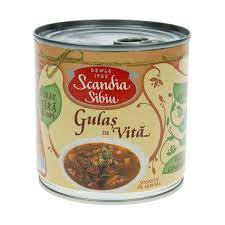 Goulash is a soup or stew of meat and vegetables seasoned with paprika and other spices. Rindgulasch
