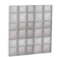Clearly Secure 36.75 in. x 40.5 in. x 3.125 in. Frameless Ice Pattern  Non-Vented Glass Block Window 3842SIC - The Home Depot