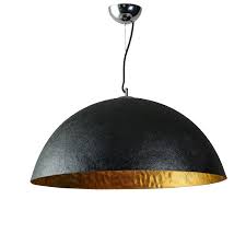 zwarte hanglamp gouden binnenkant grote hanglamp hanglamp industriele hanglampen zwart goud