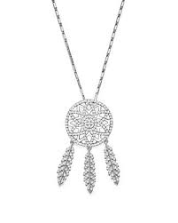 Diamond Dreamcatcher Pendant Necklace In 14k White Gold 1 0 Ct T W 100 Exclusive Jewelry Accessories Bloomingdale S Dreamcatcher Pendant Necklace White Gold
