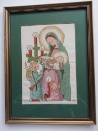 Jesus loves cross stitch pattern. S A L E Hummel Framed Mother Mary Baby Jesus Angels Finished Cross Stitch Needlework Wall Hanging Christmas Angel 12 X 16 Framed Cross Stitch Christmas Angels Cross Stitch