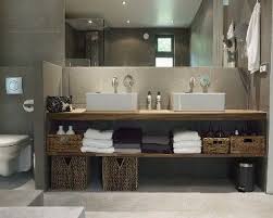 Vasque Posee Sur Planche Aspect Brut Planche Semblable En Dessous Evier Avec Tuyauterie Sol Possible Pas Necessaire Que Ce Soit Intergre Da Idee Salle De Bain