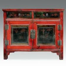 44 x 18 x 36. Cabinets Antique Red Lacquer