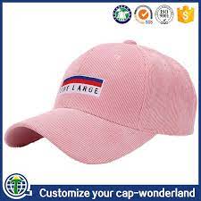 6 Panel Plain Wholesale Pink Blank Corduroy Baseball Cap Embroidered Hats Custom Corduroy Hats Embroidered Hats Pink Plain