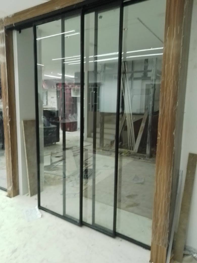 TELESCOPIC SLIDING GLASS TELESCOPIC PARTITION WORK product image