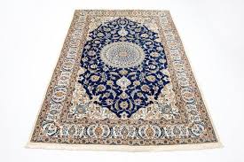 Perser teppich nain 6la handgeknüpfte orient grau beige blau rug carpet tapis. Wollteppich Nain 12la Teppich Handgeknupft Blau Morgenland Rechteckig Hohe 8 Mm Online Kaufen Otto