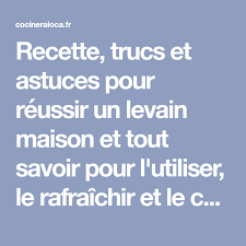 Recette Trucs Et Astuces Pour Reussir Un Levain Maison Et Tout Savoir Pour L Utiliser Le Rafraichir Et Le Conserver Levain Maison Levain Rafraichir