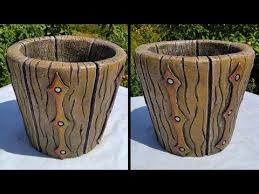 Original Flower Pot From Cement Diy Cement Pots Design Cement Flowerpot Ideas Youtube In 2020 Pot Designs Concrete Pots Concrete Diy
