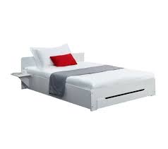 Le lit tiroir avec rangement dana est un produit qui répondrait bien aux besoins de ceux qui recherchent un lit adulte avec beaucoup de rangements sous le sommier (niches, tiroirs, étagères.). Lit 90x190 Design Blanc Avec Tiroir De Rangement Et Chevet Loris Lit Avec Rangement But