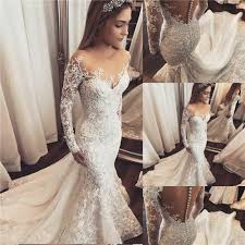 Buy stylish trumpet bridal gowns online at bonnyin. 2018 Mermaid White Ivory Wedding Dress Lace Bridal Gown Custom Size 2 16 For Sale Online Ebay