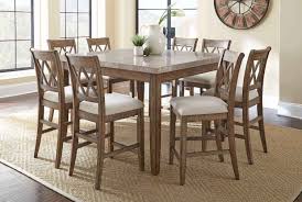 Franco 9 Piece 54 Inch Square Counter Height Table W Marble Top Counter Height Dining Table Counter Height Dining Sets Dining Table In Kitchen