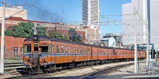 With The Cbd City Centre In The Background An Adg Adx 3 Car Dmu Train Runs A Revenue Service In Abandoned Train Station Abandoned Train Western Australia