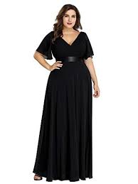 Womens Plus Size Wedding Guest Dress For Women Cocktail Evening Gown Black Us22 P In 2020 Bridesmaid Dresses Long Chiffon Plus Size Cocktail Dresses Maxi Dress Party