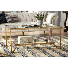 Here, you can find stylish gold coffee tables that try a coffee table! Katina 47 Wide Antiqued Gold Leaf Glass Coffee Table 8w193 Lamps Plus