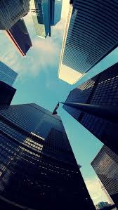Fisheye View Of Skyscrapers Ios 11 Iphone X Wallpaper Hd Fotografie Achtergrond Grafiek