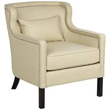 Larue Cream Bonded Leather Accent Chair 3c412 Lamps Plus Leather Accent Chair Accent Chairs Fabric Accent Chair