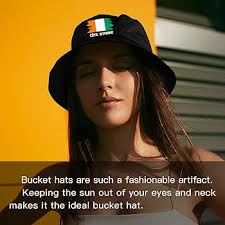PELNYC Cote D'Ivoire FlagBucket Hat Fishing Fisherman Hats Casual Packable  Travel Summer Beach Cap Black : Amazon.co.uk: Fashion