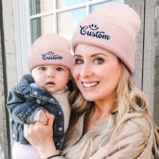 Gorros familiares personalizados, gorro para bebé con nombre, gorro  personalizado, gorro bordado personalizado, gorro para papá y niño, regalo  de cumpleaños 24110801