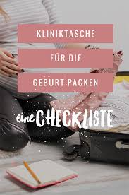 Ich Packe In Meine Kliniktasche Fur Die Geburt Mini Stil