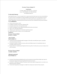 business process analyst cv templates
