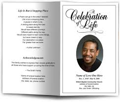 Classic Funeral Program Template Diy Funeral Programs Funeral Program Template Free Memorial Cards For Funeral Funeral Templates Free