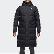 Adidas Black And White Jacket Mens Adidas Men 3str Long Down Coat Padded Jacket Black Warmer Top Parka Coat Dt7920 Men S Coats And Jackets Long Down Coat Mens Black Jacket