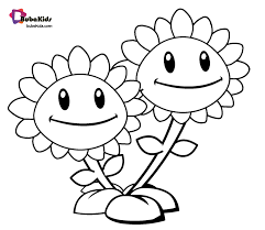 Tcute Sunflower Coloring Page For Toddlers Free And Printable Activity Cute For Su Sunflower Coloring Pages Plants Vs Zombies Birthday Party Plant Zombie