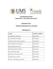 Mymug sdn bhd no.27, jalan 12/32b, tsi business & industrial park, 52100 kuala lumpur. Entrepreneurship Business Proposal Baba Final 3 Docx Entrepreneurship Semester 3 2019 2020 Section 1 Prepared For Madam Ramraini Bte Ali Hassan Course Hero