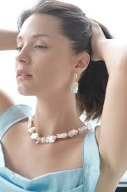 Doris Gold Vermeil Large Natural Baroque Pearl Drop Earrings