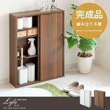 楽天市場 トイレ 収納 スリム おしゃれ トイレラック トイレットペーパー ストッカー 収納ケース ラック トイレ収納 飾り棚 棚 収納棚 北欧 シンプル モダン 完成品 掃除道具入れ 省スペース シェルフ ブラウン ホワイト インテリアショップ ココテリア