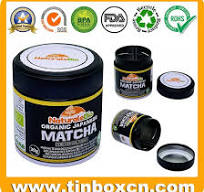 High-Quality Factory Matcha Powder Tin Can Custom Metal Food Tin Container  for Coffee Tea Nutrition Powder Packaging with Screw Cap Hermetic Tin  Manufacturer