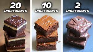 20 Ingredient Vs 10 Ingredient Vs 2 Ingredient Brownie Tasty Youtube Brownies Recipe Easy Tasty Brownie Recipe Tasty
