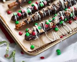 Image of chocolate dipped pretzels